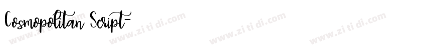 Cosmopolitan Script字体转换